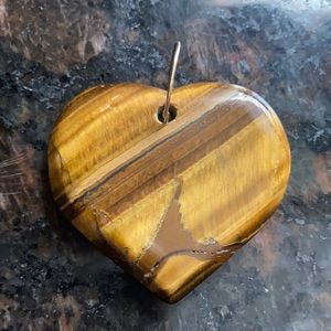 Tiger Eye Heart Pendant